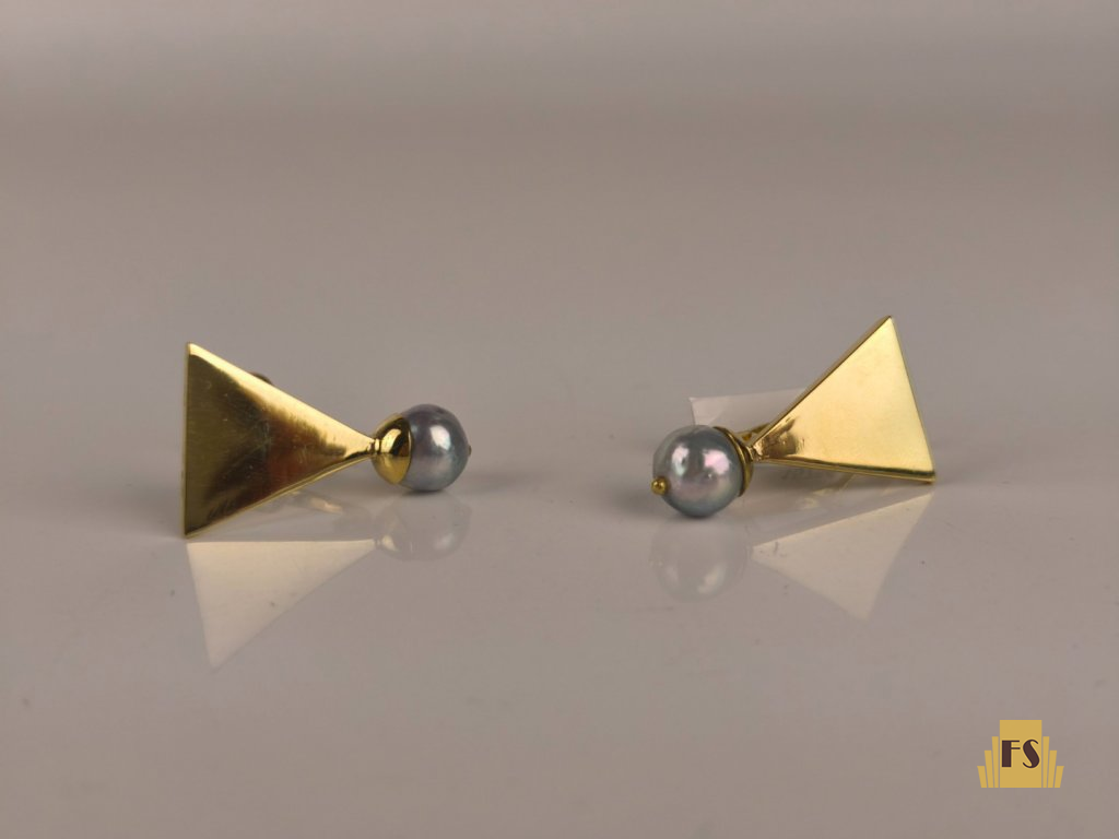 Brincos com pérolas